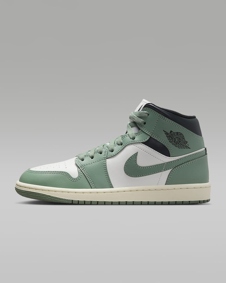 Air Jordan 1 Mid Women's Shoes - Sail/Anthracite/Jade Smoke