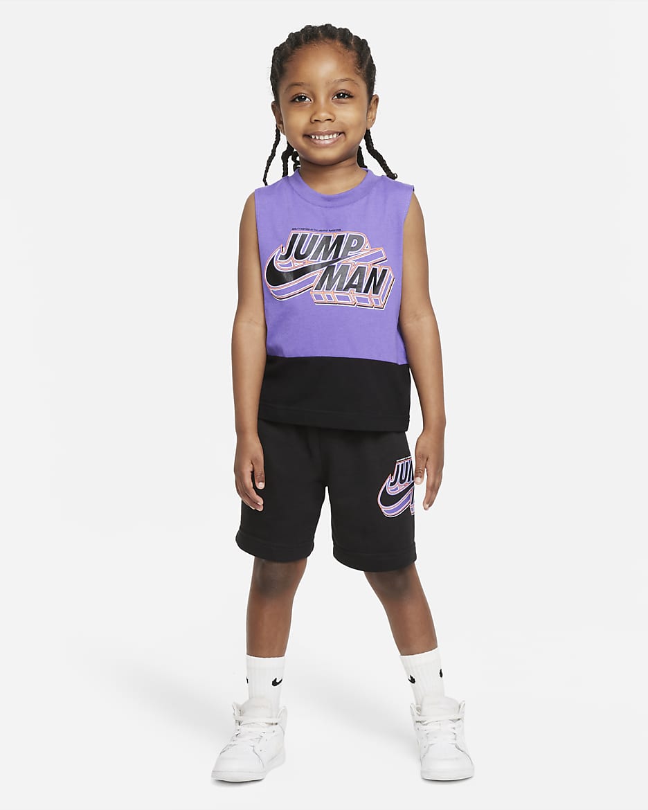 Jordan Toddler Tank Top and Shorts Set - Black