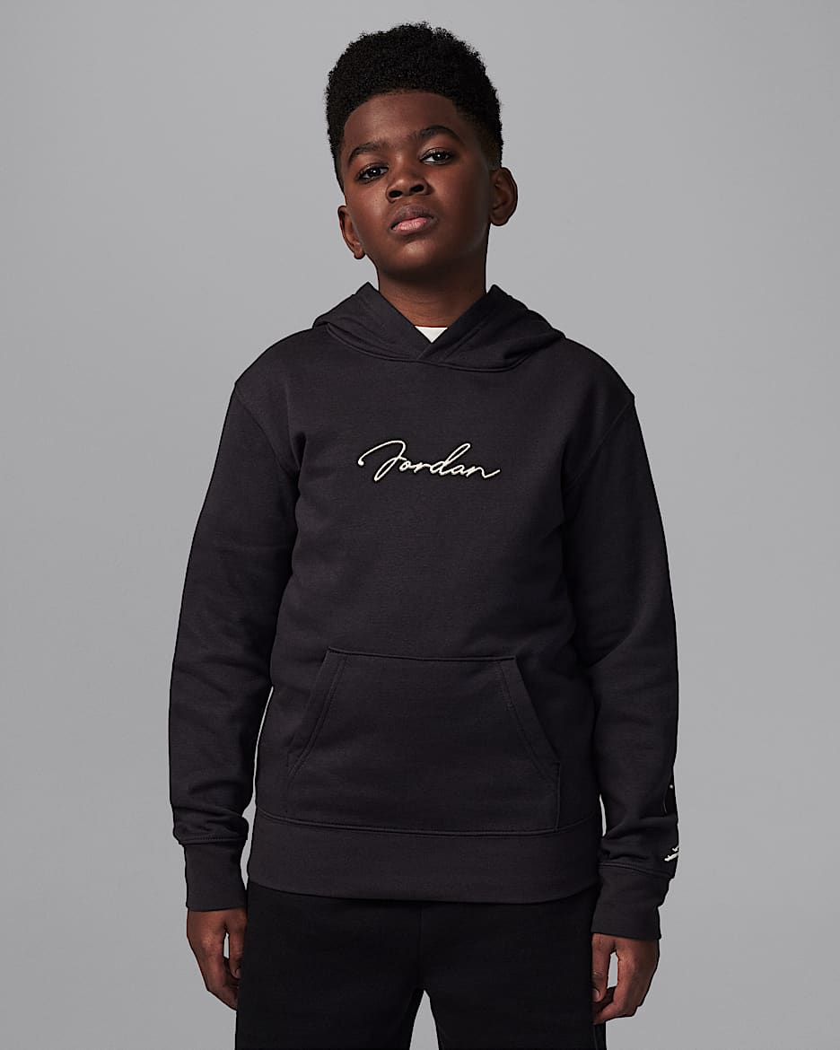 Sudadera con gorro sin cierre de tejido Fleece para niños talla grande Jordan MVP - Sombrío apagado