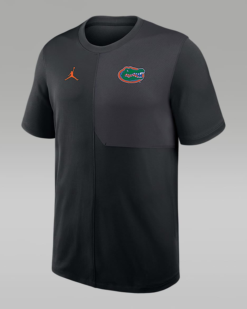 Playera universitaria marca Jordan Dri-FIT para hombre Florida Sideline Coach - Negro
