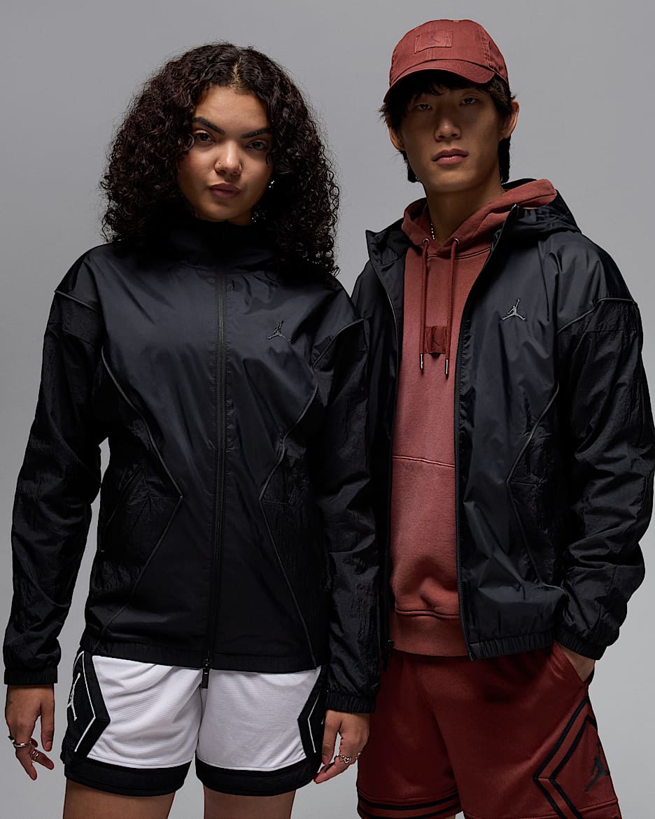 Jordan Brooklyn Men's Hooded Draft Jacket - Black/Black/Anthracite/Anthracite
