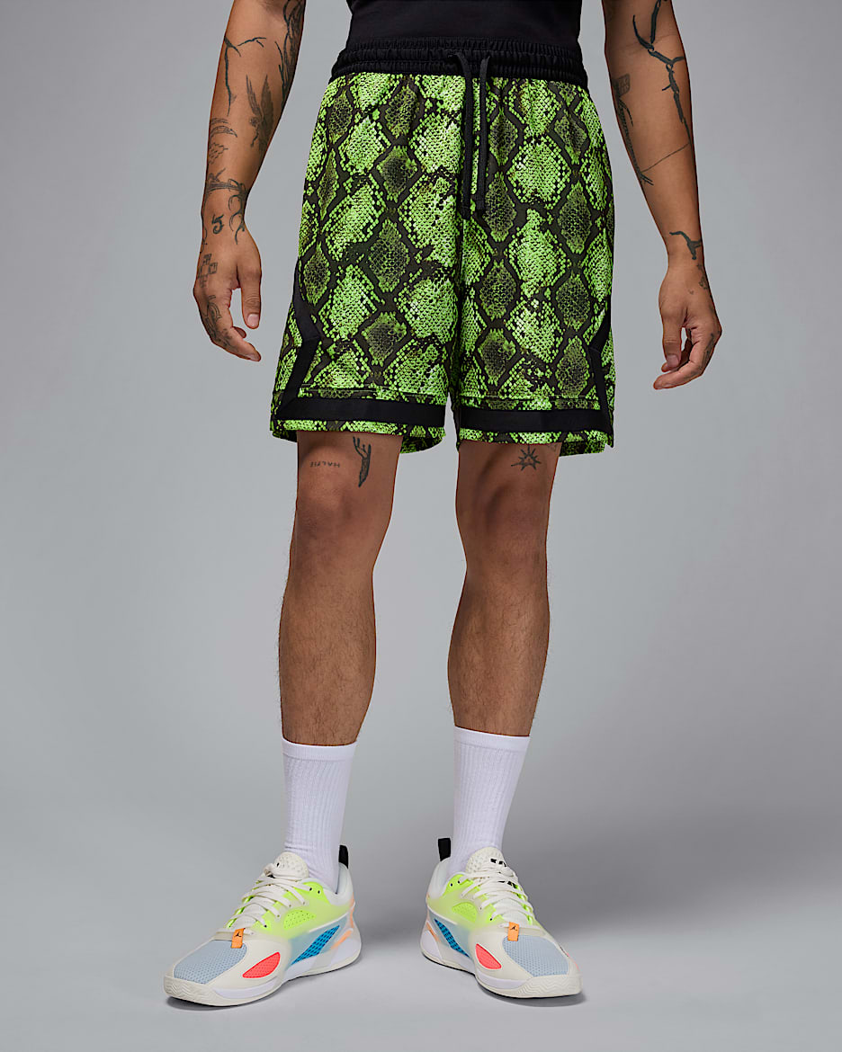 Jordan Sport Dri-FIT Diamond Mesh-Shorts (Herren) - Electric Green/Schwarz