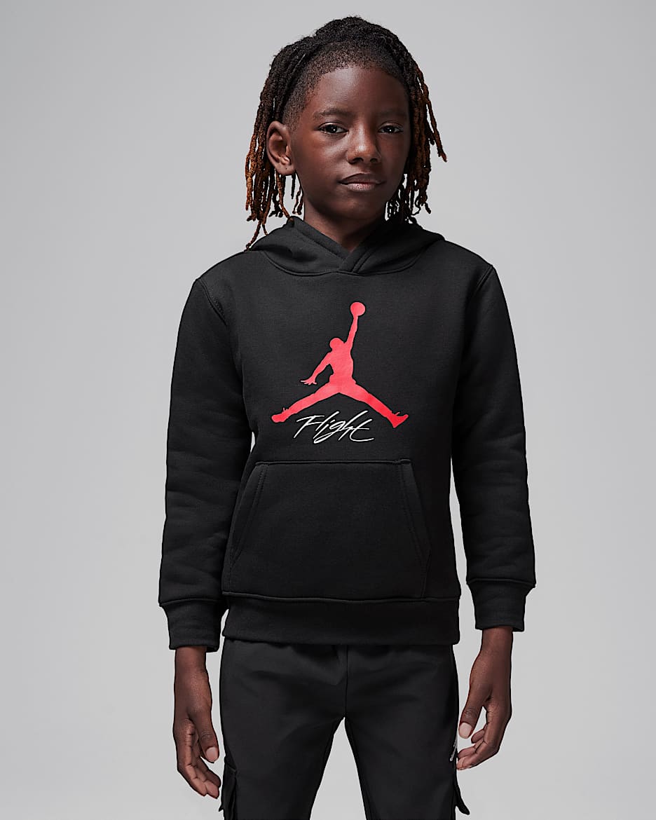 Jordan Sudadera sin cierre Jumpman Baseline para niños talla pequeña - Negro