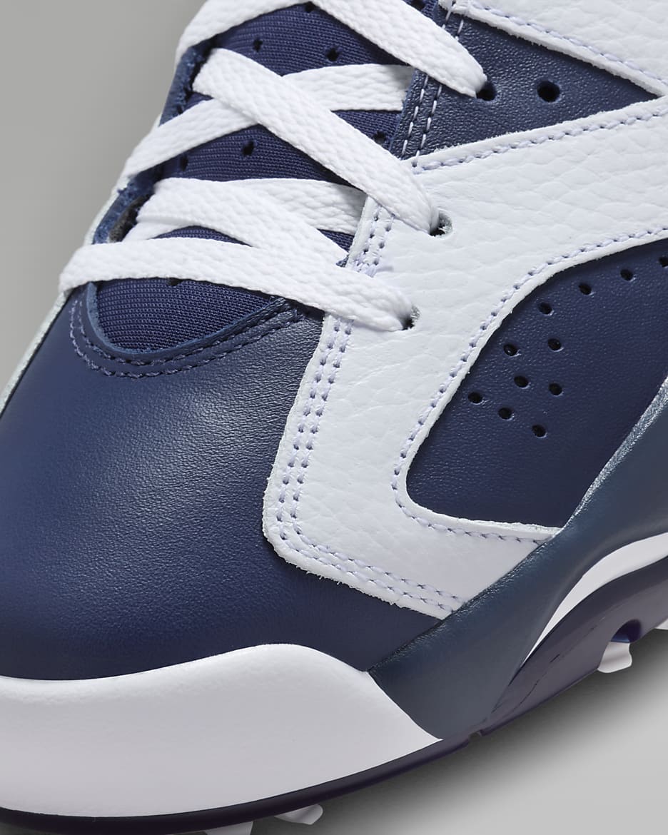 Tenis de golf para hombre Jordan Retro 6 G - Blanco/Rojo universitario/Azul marino medianoche