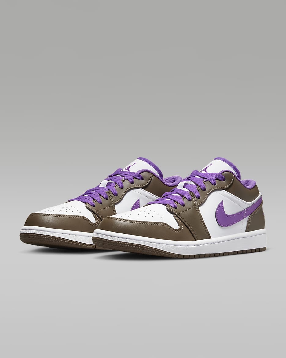 Air Jordan 1 Low Men's Shoes - Palomino/White/Wild Berry