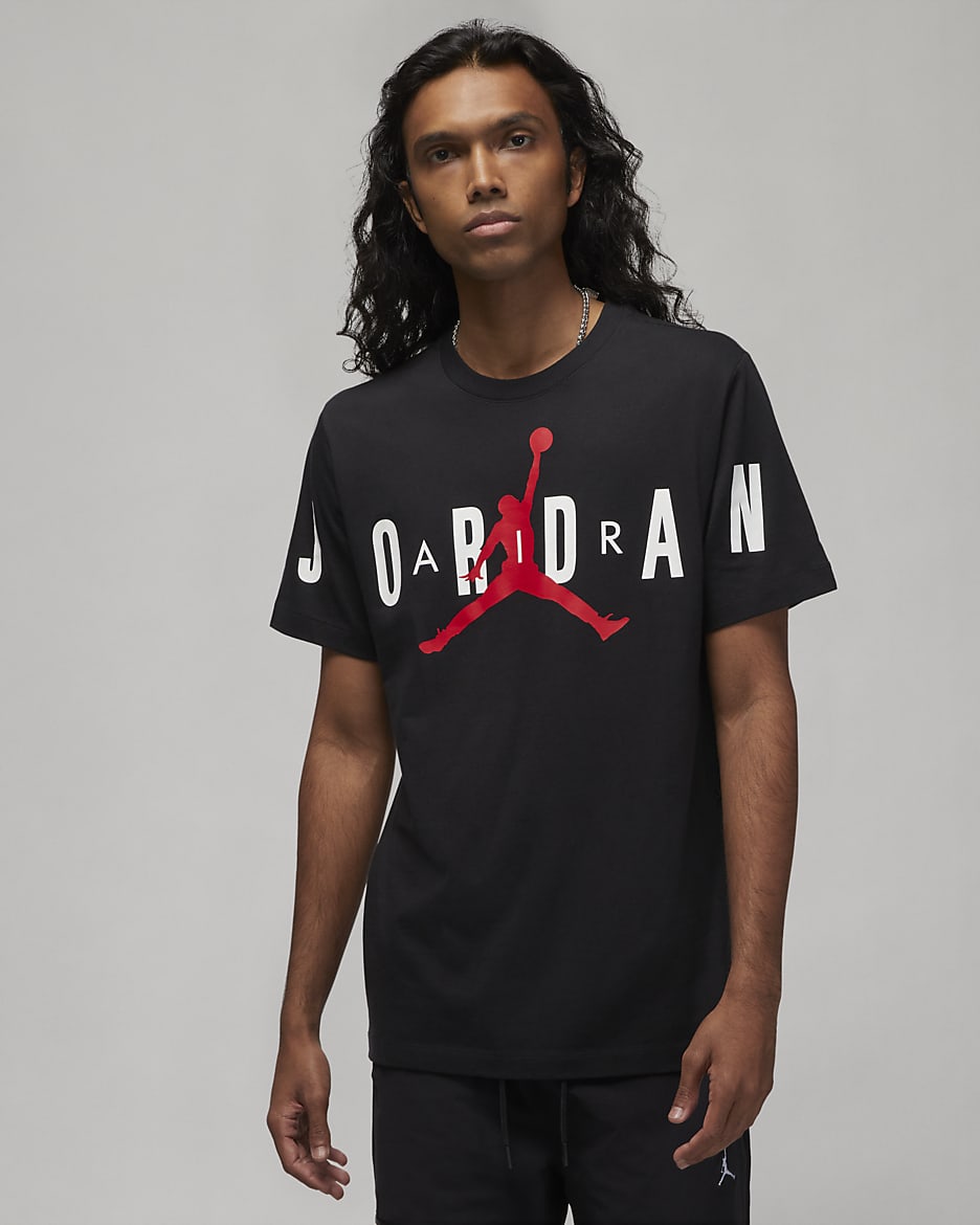 Playera elástica para hombre Jordan Air - Negro/Blanco/Negro