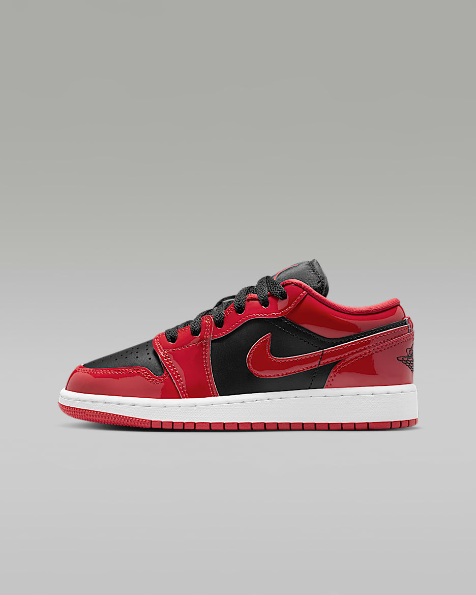 Air Jordan 1 Low SE Big Kids' Shoes - Black/White/Varsity Red