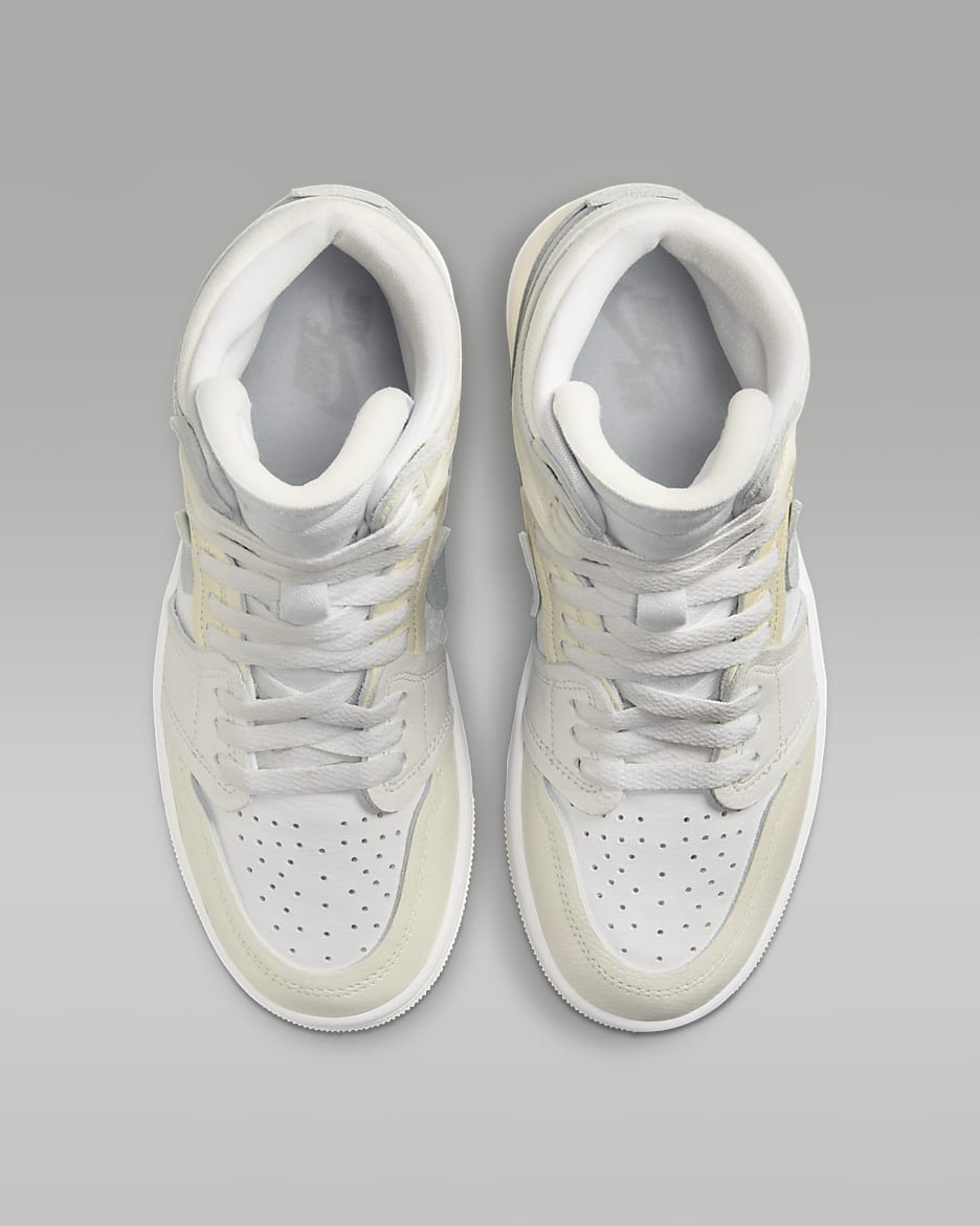 Air Jordan 1 High Method of Make Women's Shoes - White/Sail/Coconut Milk/Pure Platinum