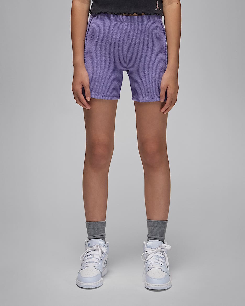 Jordan Older Kids' Ribbed Bike Shorts - Dusty Amethyst