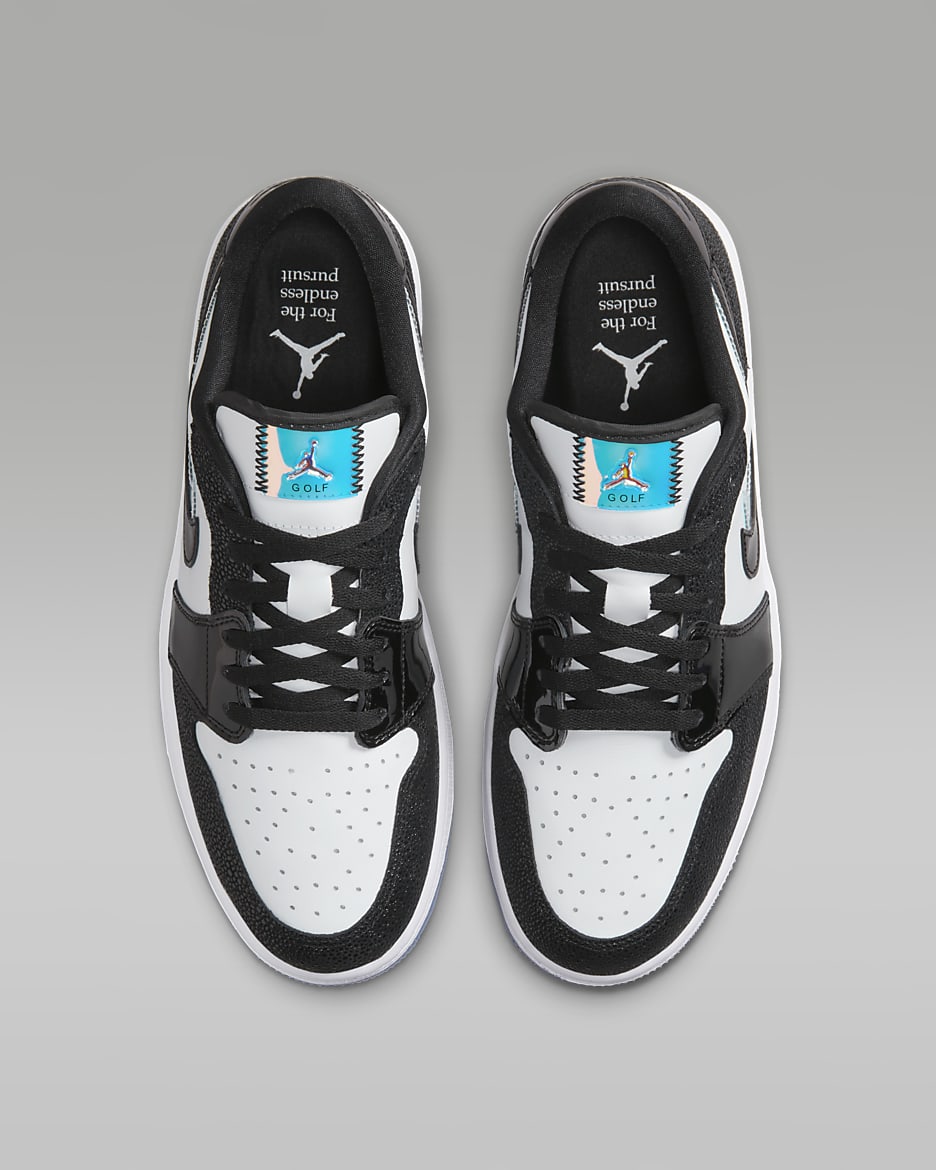 Air Jordan 1 Low G NRG Golf Shoes - White/Black