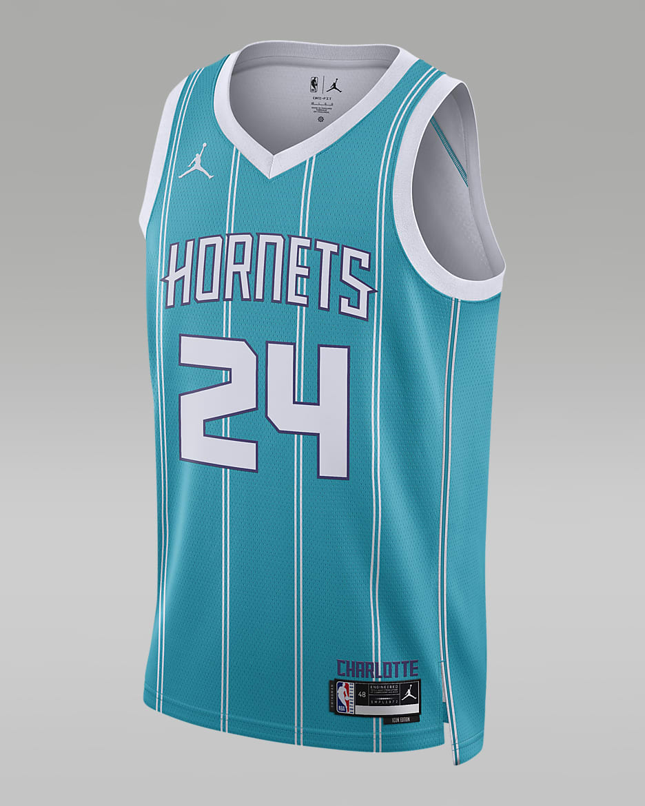 Charlotte Hornets Icon Edition 2022/23 Men's Jordan Dri-FIT NBA Swingman Jersey - Rapid Teal