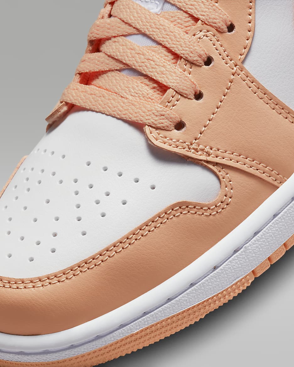 Air Jordan 1 Low Women's Shoes - Sunset Haze/White/Bright Citrus