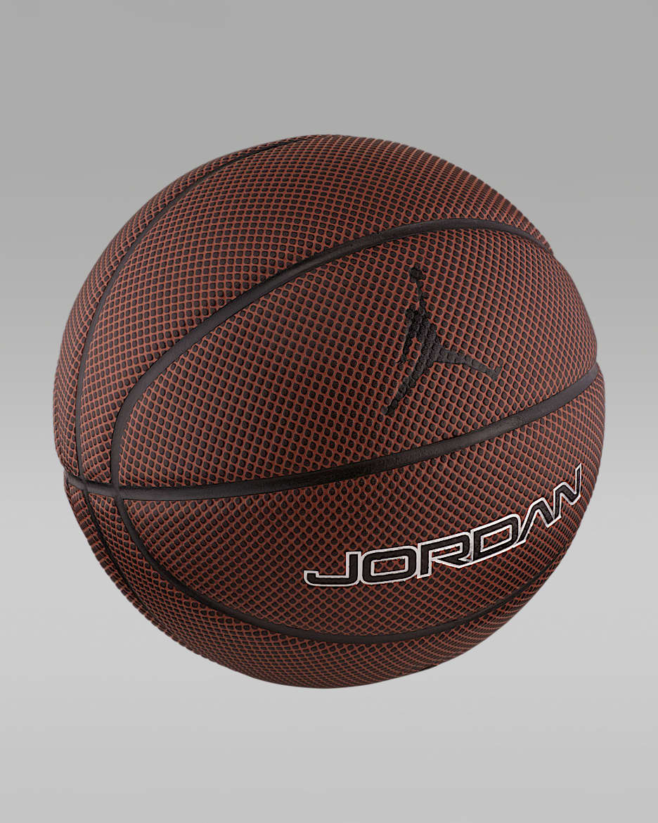 Jordan Legacy 8P Basketbal - Amber Brown/Zwart/Metallic Silver/Zwart
