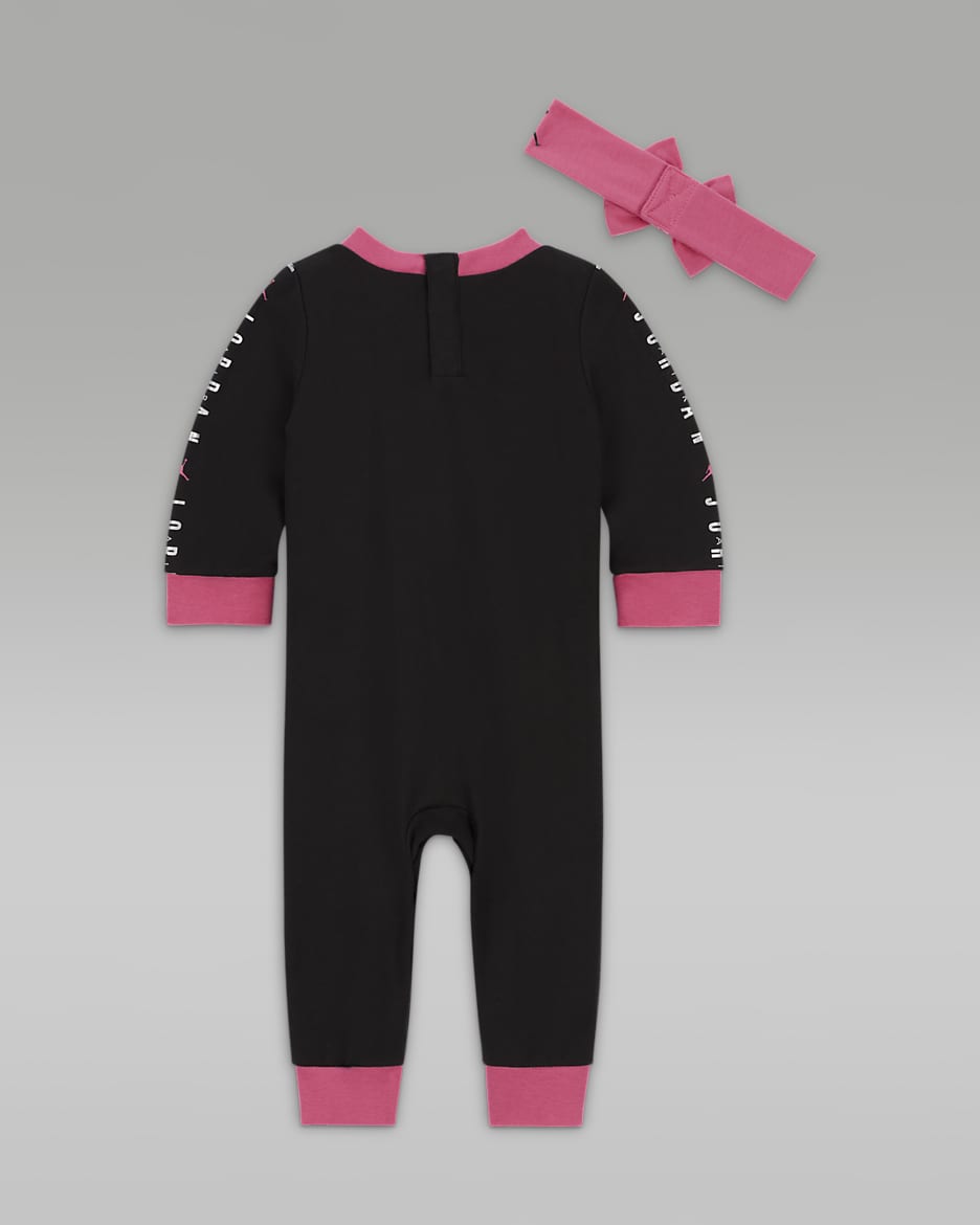 Jordan Holiday Shine Gliter Coverall Mono - Bebé (3-6M) - Negro