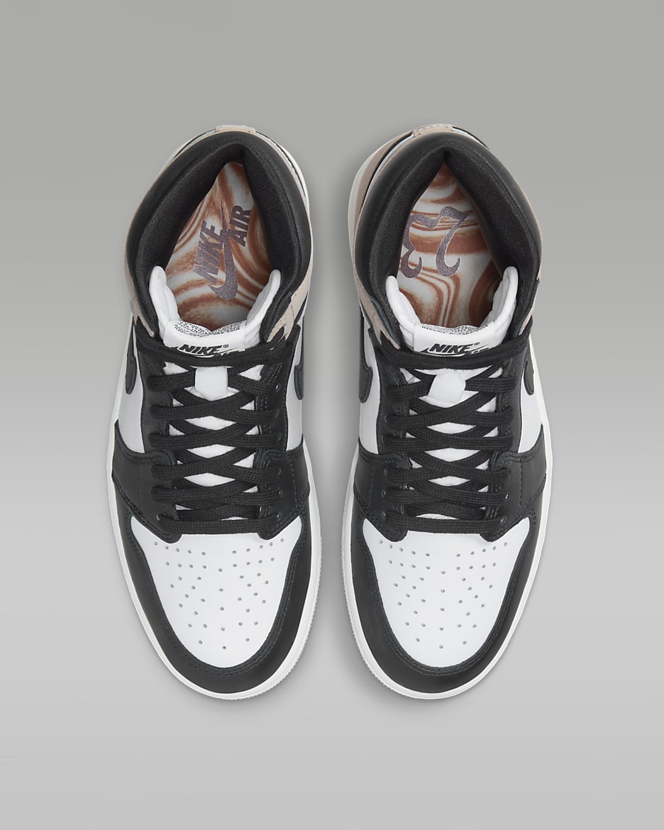 Air Jordan 1 Retro High OG "Latte" Women's Shoes - Black/White/Sail/Legend Medium Brown