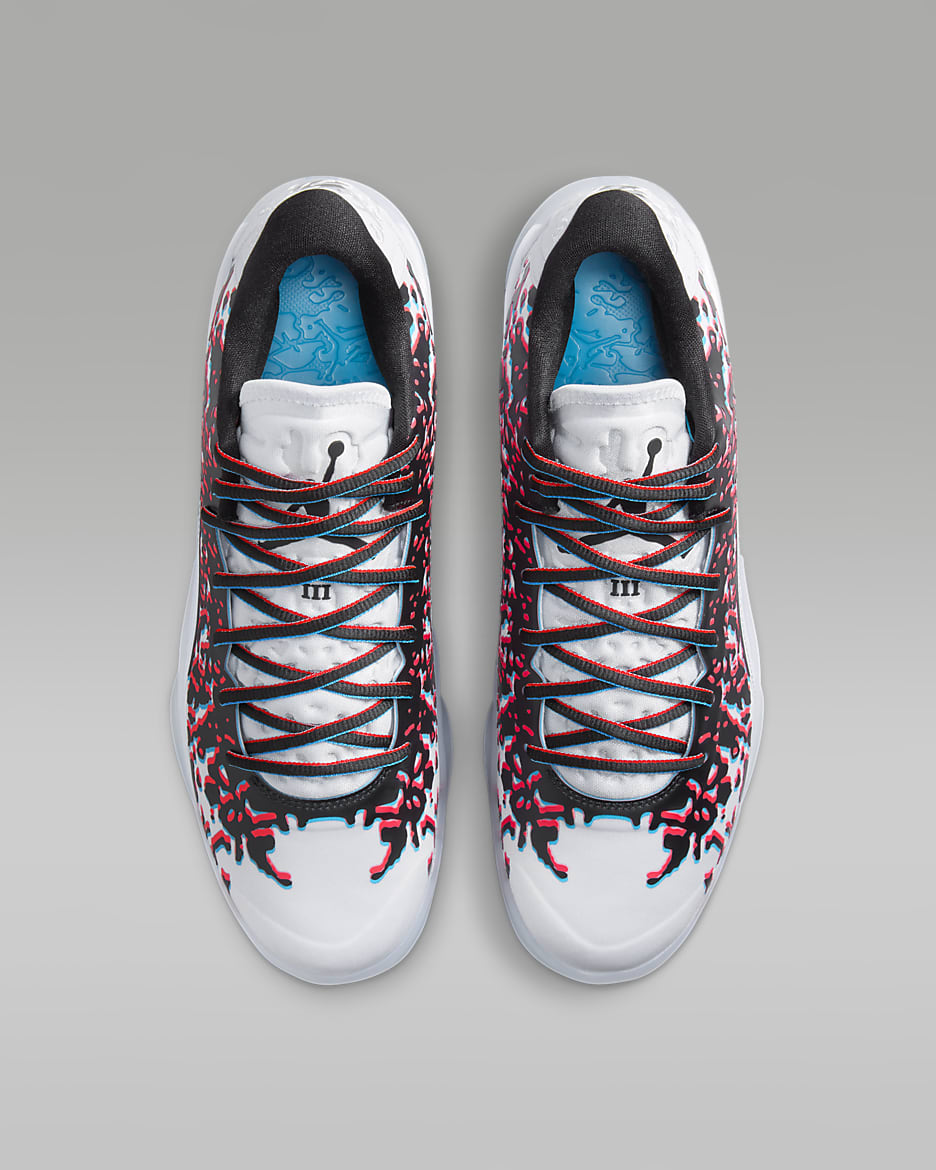 Zion 3 'Z-3D' Basketball Shoes - Football Grey/Flash Crimson/Chlorine Blue/Black