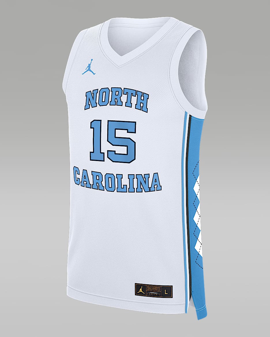 Jersey de básquetbol universitario de marca Jordan para hombre Vince Carter North Carolina Tar Heels Replica - Blanco