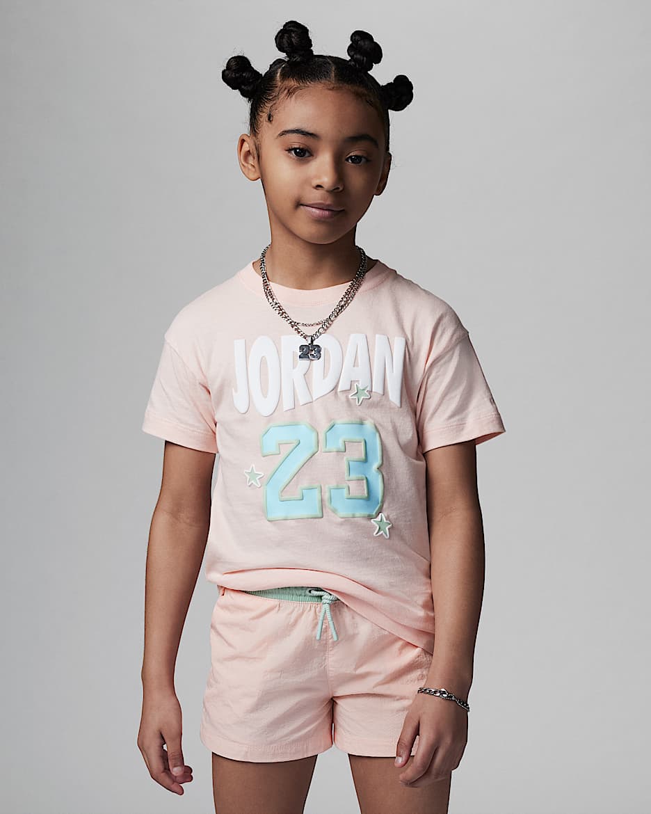 Jordan Icon Play Team Tee Little Kids' T-Shirt - Washed Coral