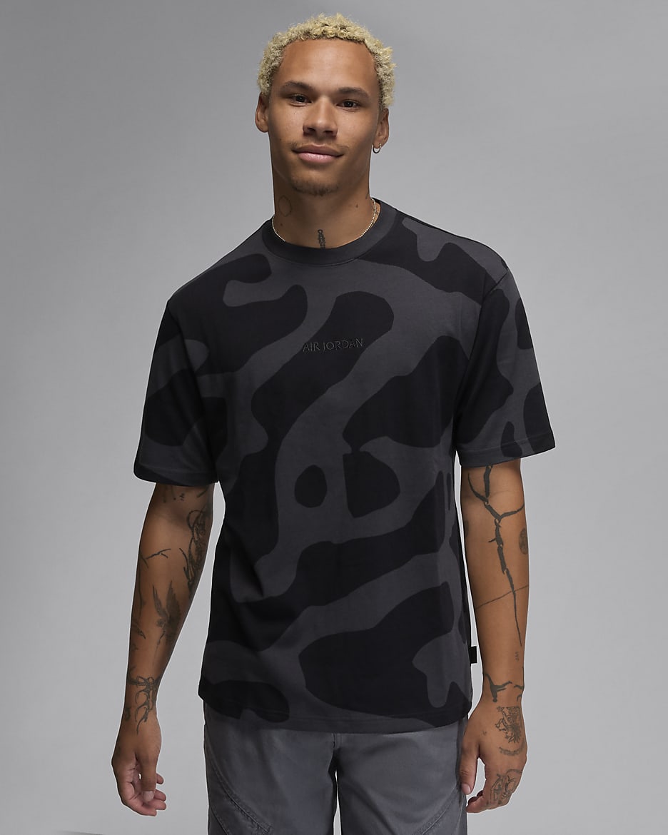 Air Jordan Wordmark 85 Men's Camo T-Shirt - Off Noir