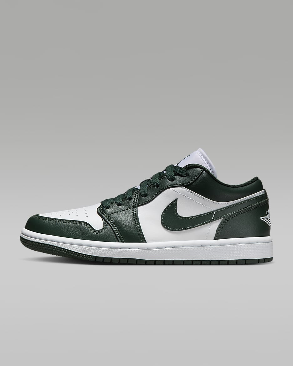 Air Jordan 1 Low Women's Shoes - White/Galactic Jade