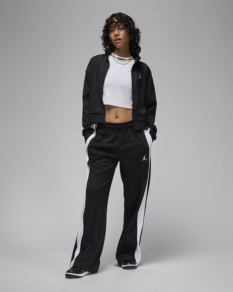 Jordan Women's Knit Jacket - Black/White/White