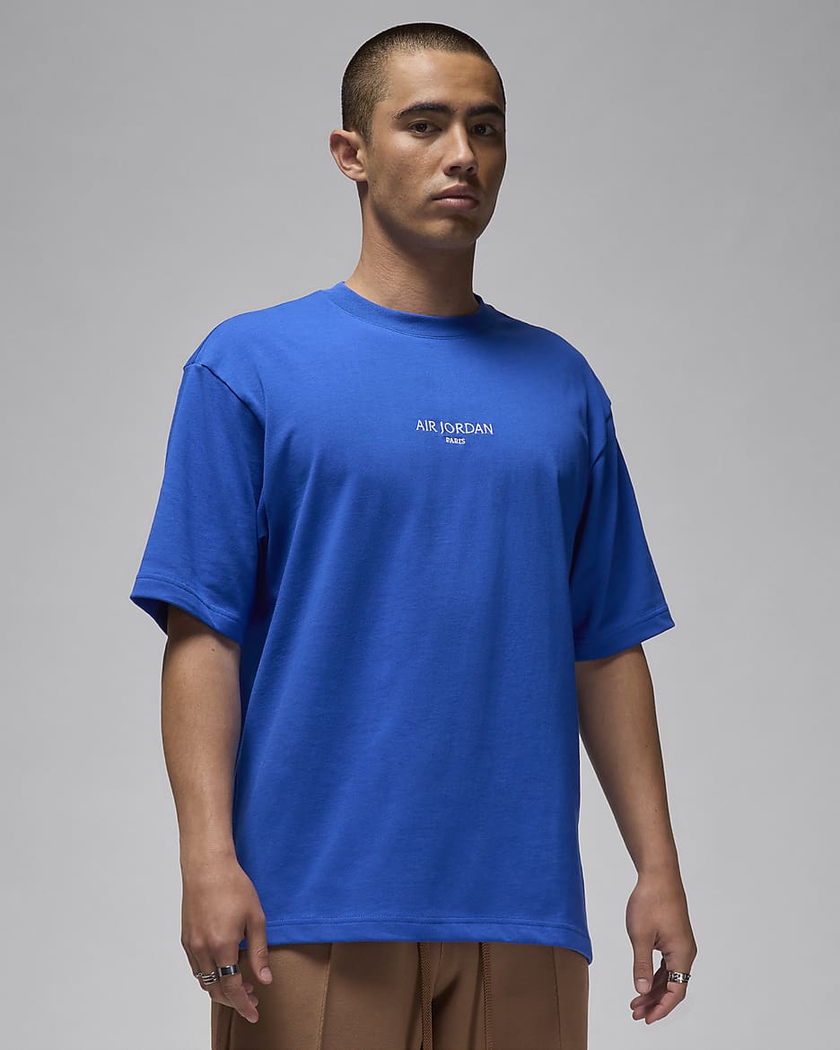 Air Jordan Wordmark 85 T-shirt voor heren - Game Royal/Wit