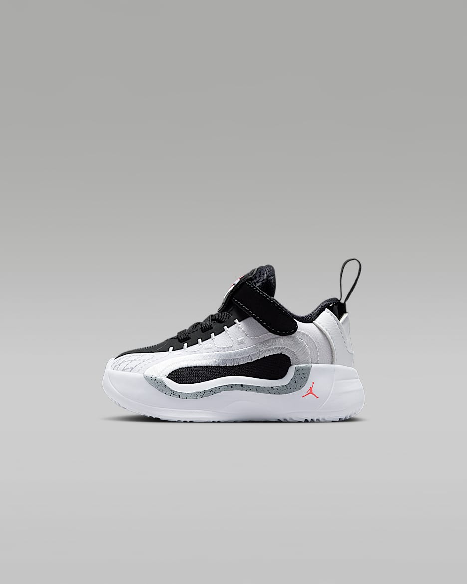 Luka 4 "White Cement" Baby/Toddler Shoes - White/Black/Wolf Grey/Bright Crimson