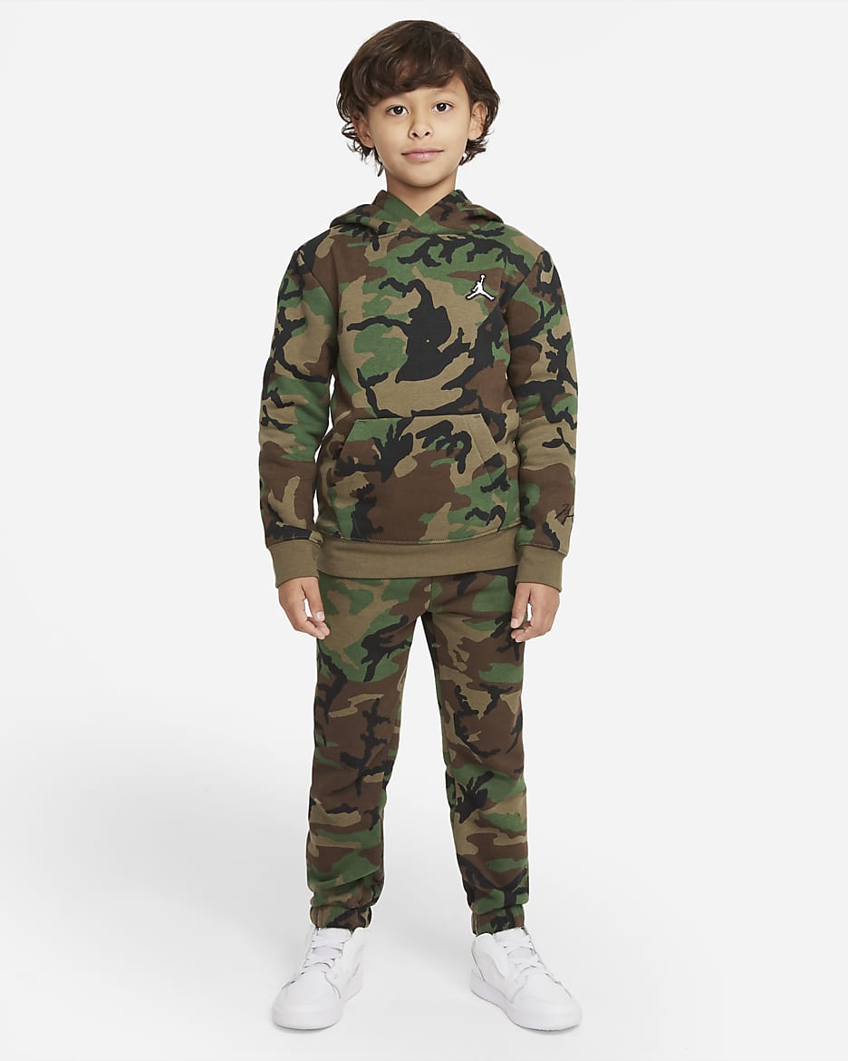 Jordan Younger Kids' Pullover Hoodie - Camo Green