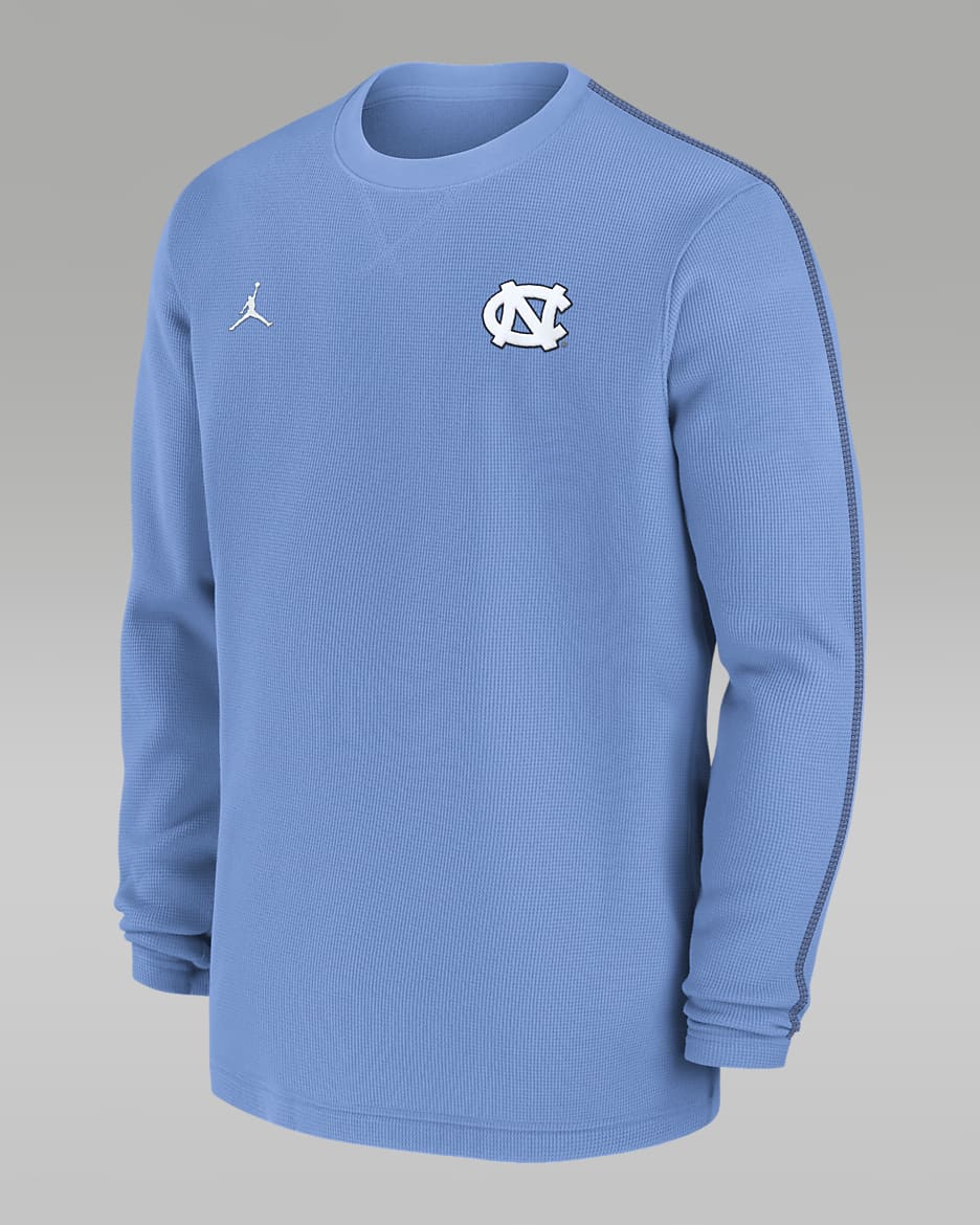 North Carolina Tar Heels Sideline Coach Men's Jordan College Long-Sleeve Top - Light Blue