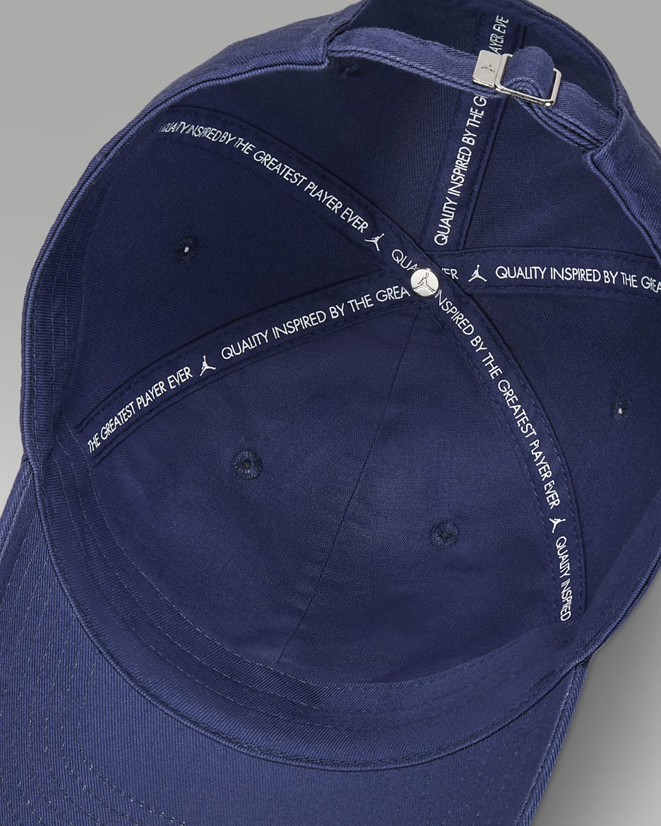 Jordan Club Unstructured Curved-Bill Hat - Midnight Navy/White