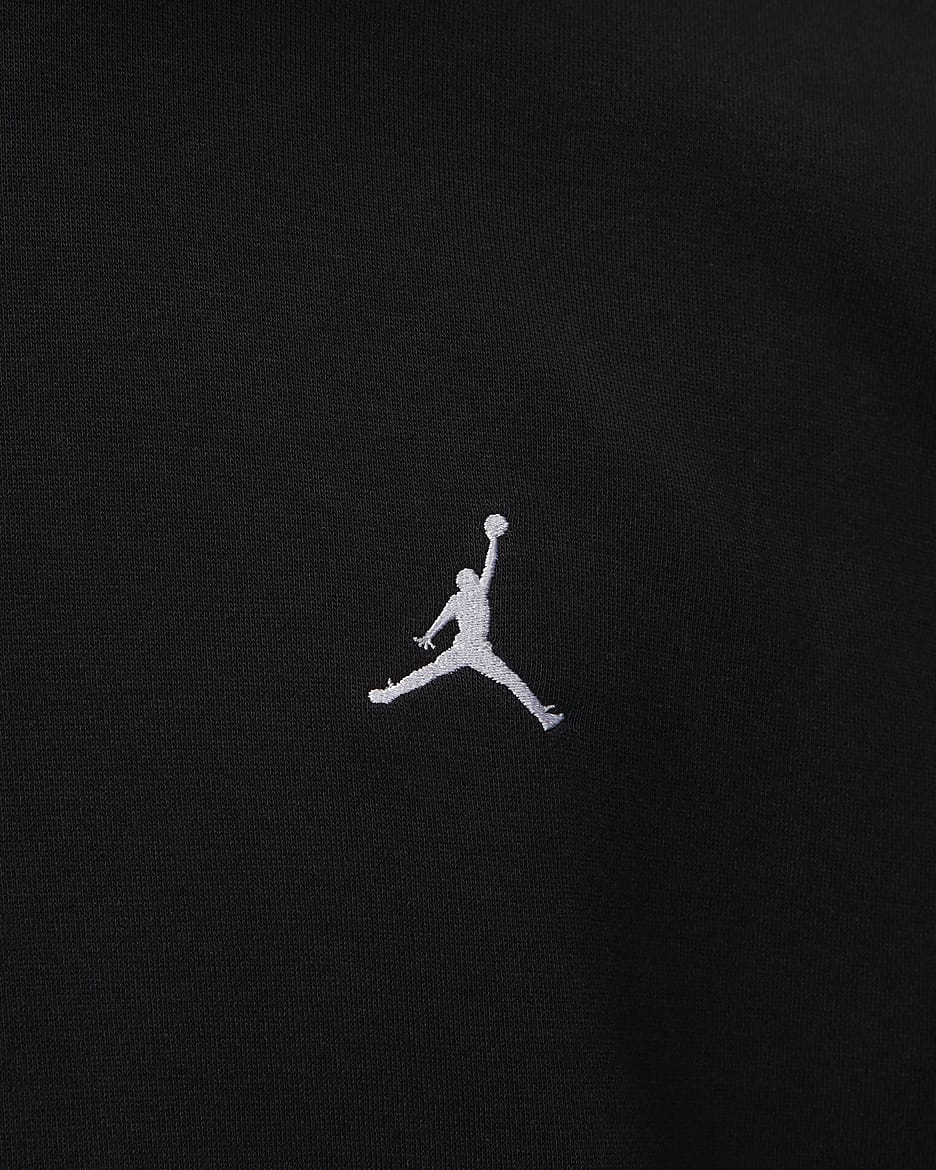 Jordan Brooklyn Fleece Sıfır Yaka Erkek Sweatshirt'ü - Siyah/Beyaz