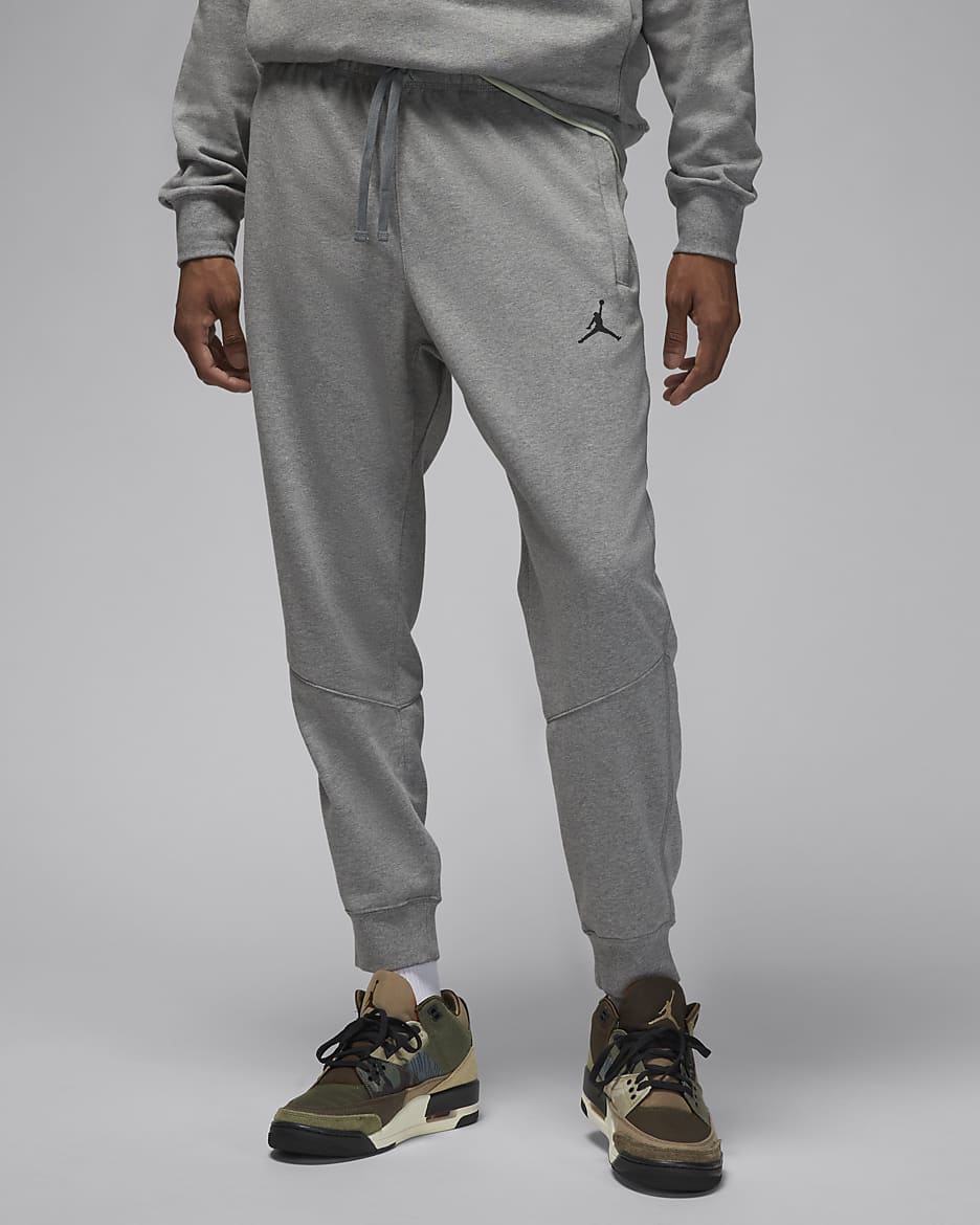 Jordan Dri-FIT Sport fleecebukse til herre - Carbon Heather/Svart