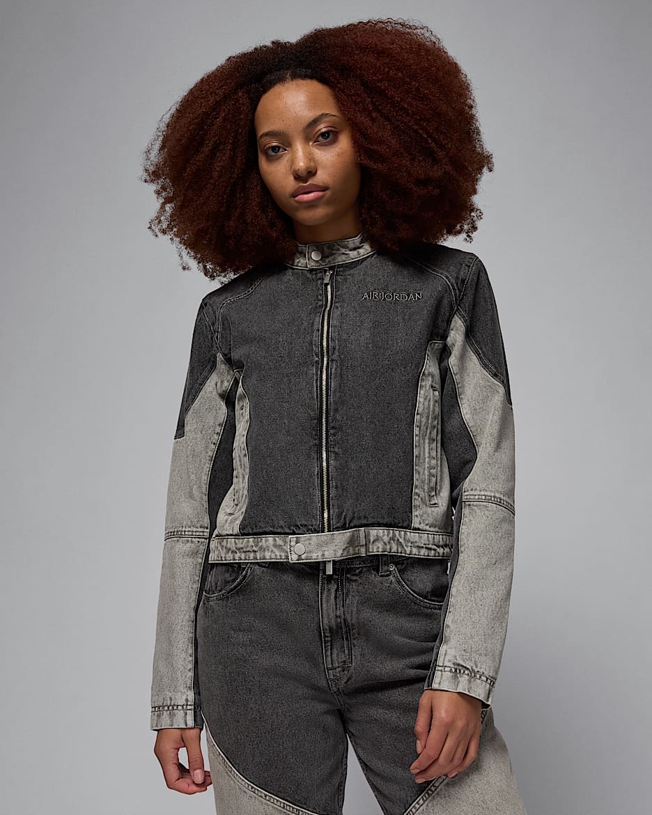 Air Jordan Women's Jacket - Black/Flat Pewter/Iron Grey