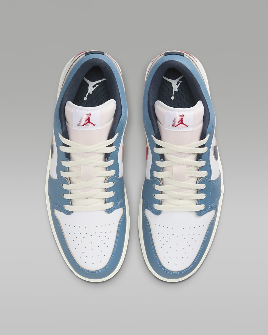 Air Jordan 1 Low SE Men's Shoes - White/Aegean Storm/Pale Ivory/Armory Navy