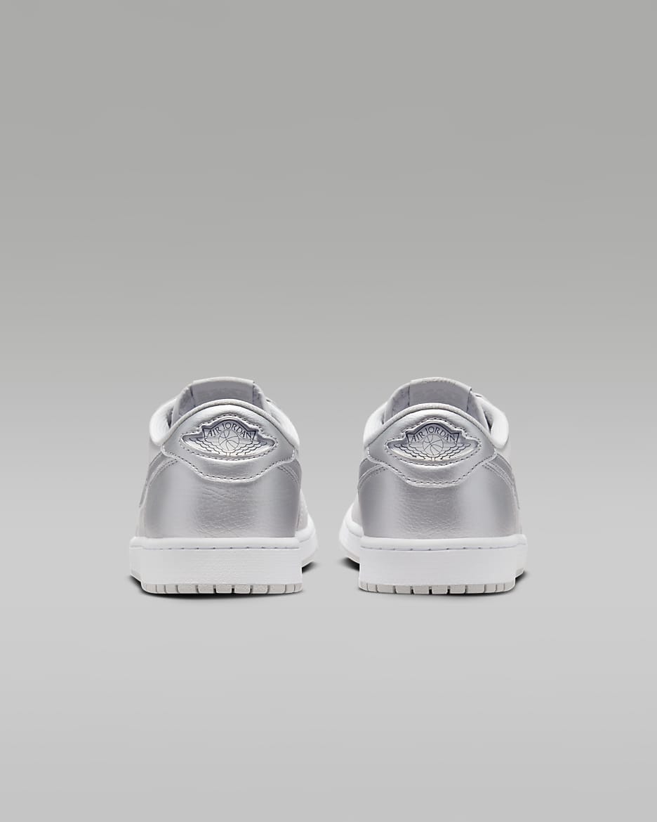 รองเท้า Air Jordan 1 Low OG "Silver" - Neutral Grey/ขาว/Metallic Silver