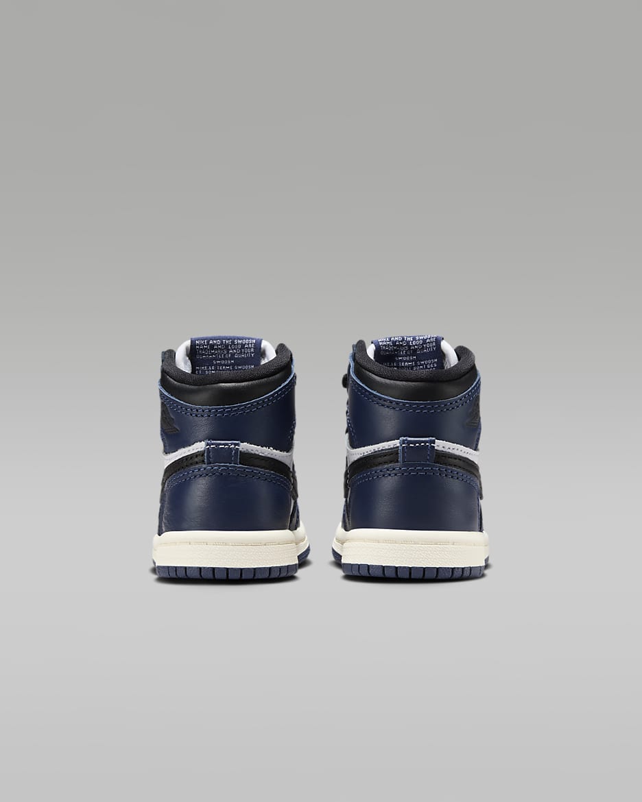 Jordan 1 Retro High OG "Midnight Navy" Baby/Toddler Shoes - Midnight Navy/White/Sail/Black