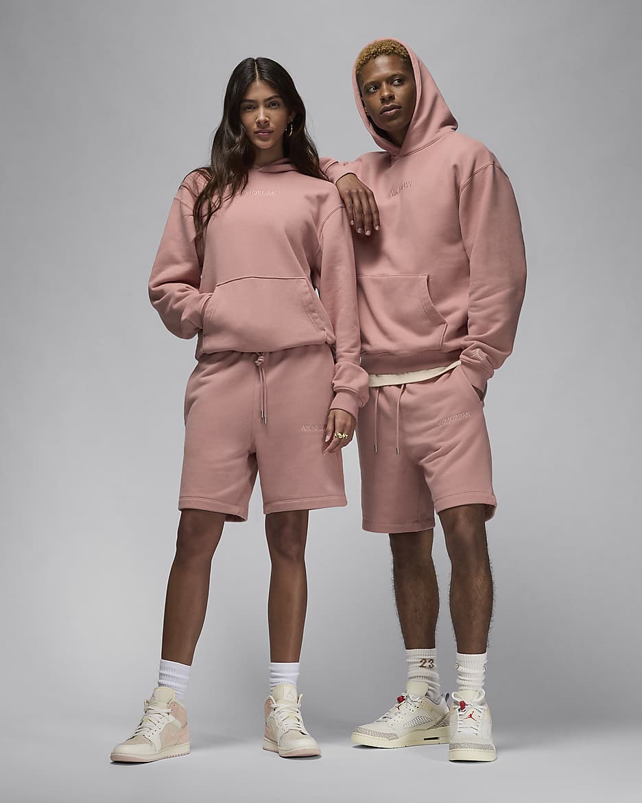 Air Jordan Wordmark fleecehoodie voor heren - Rust Pink