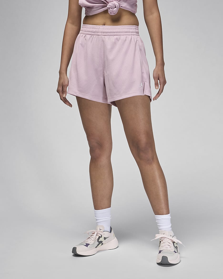 Jordan Sport Women's Mesh Shorts - Plum Chalk/White