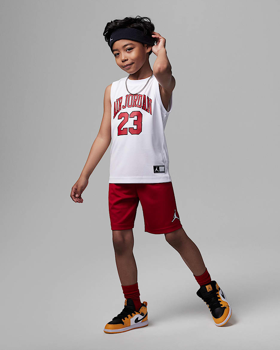 Jordan Jumpman Air Little Kids' T-Shirt and Shorts Set - Gym Red/White