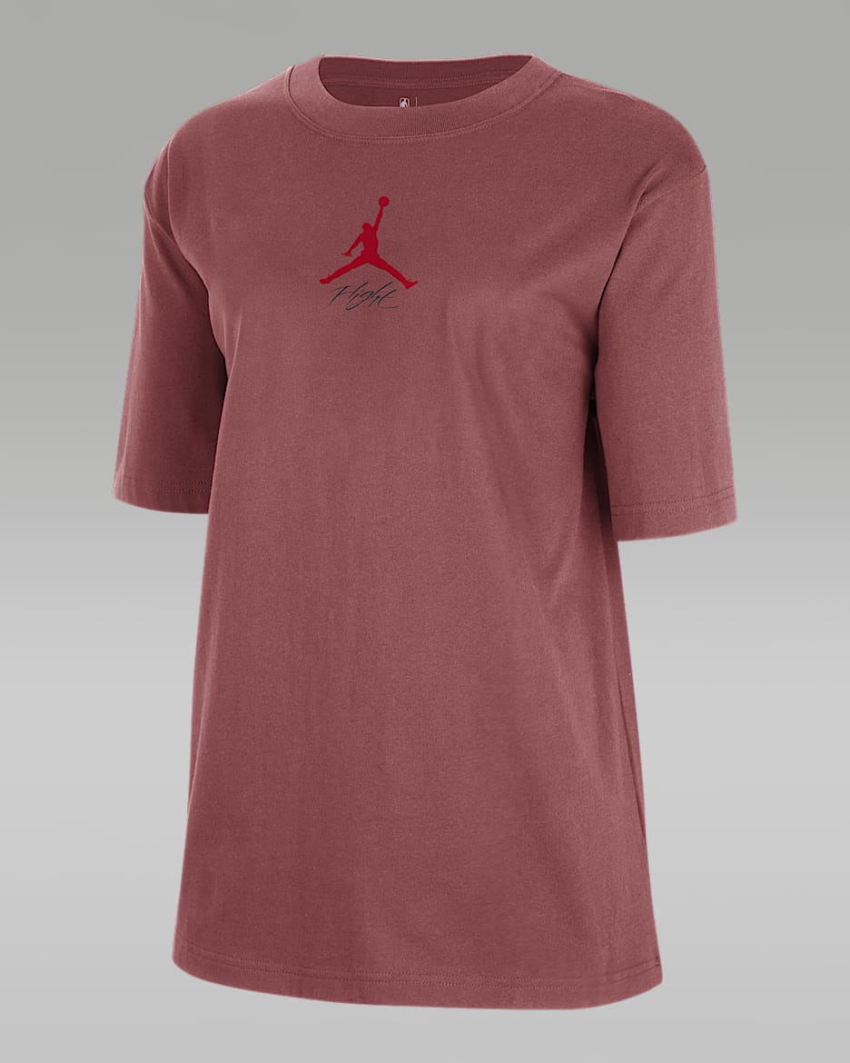 Playera Jordan de la NBA para mujer Atlanta Hawks Courtside Statement Edition - Cañón óxido
