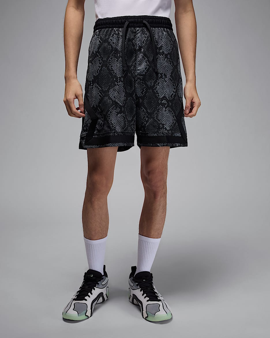 Jordan Sport Men's Dri-FIT Mesh Diamond Shorts - Black/Black