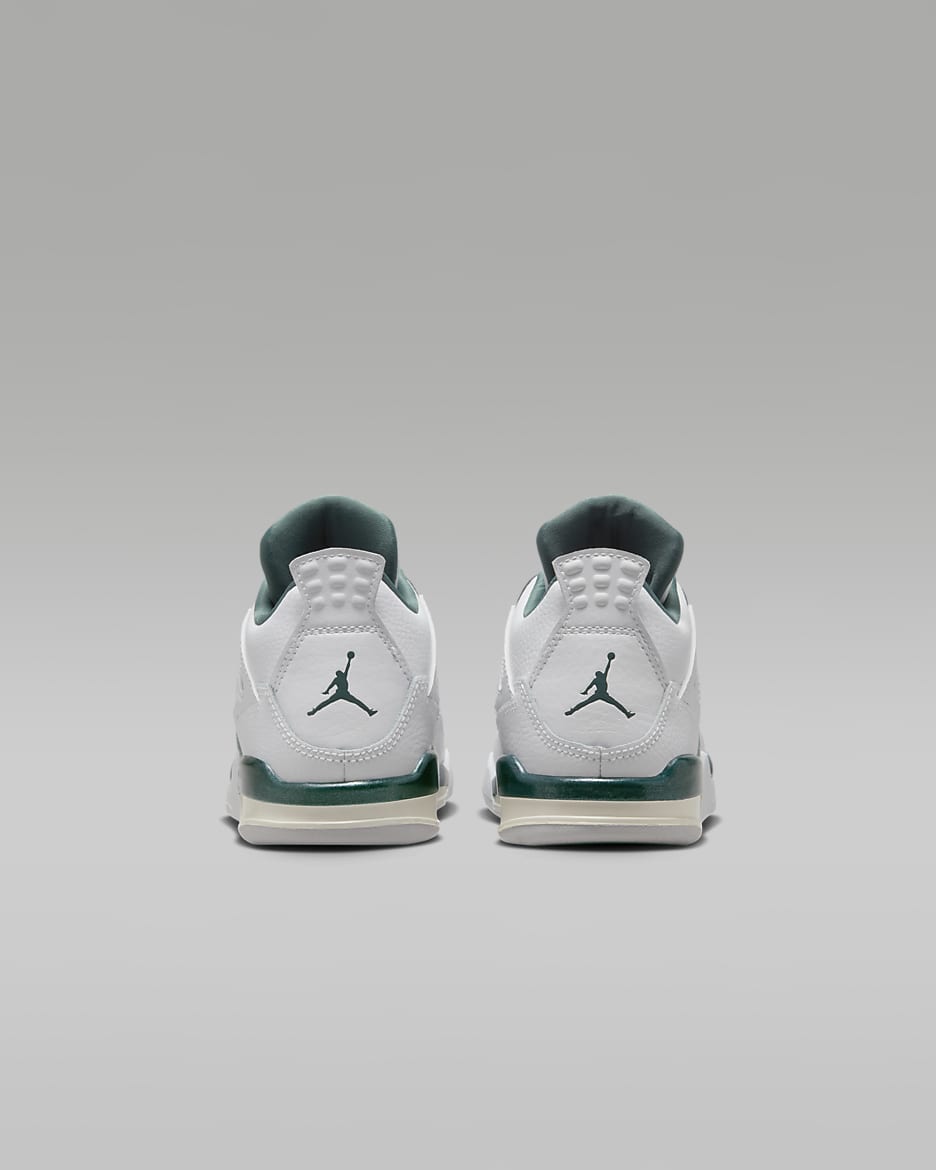 Jordan 4 Retro 'Oxidised Green' Younger Kids' Shoes - White/White/Neutral Grey/Oxidised Green