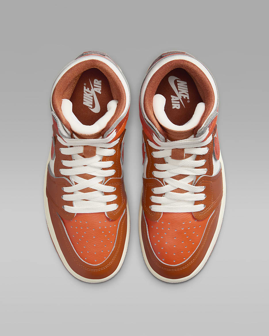 Sko Air Jordan 1 High Method of Make för kvinnor - Desert Orange/Brilliant Orange/Coconut Milk/Sail