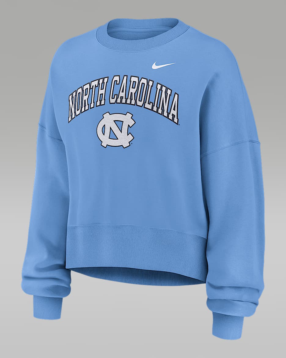 North Carolina Phoenix Arch Women's Nike College Pullover Crew - Light Blue