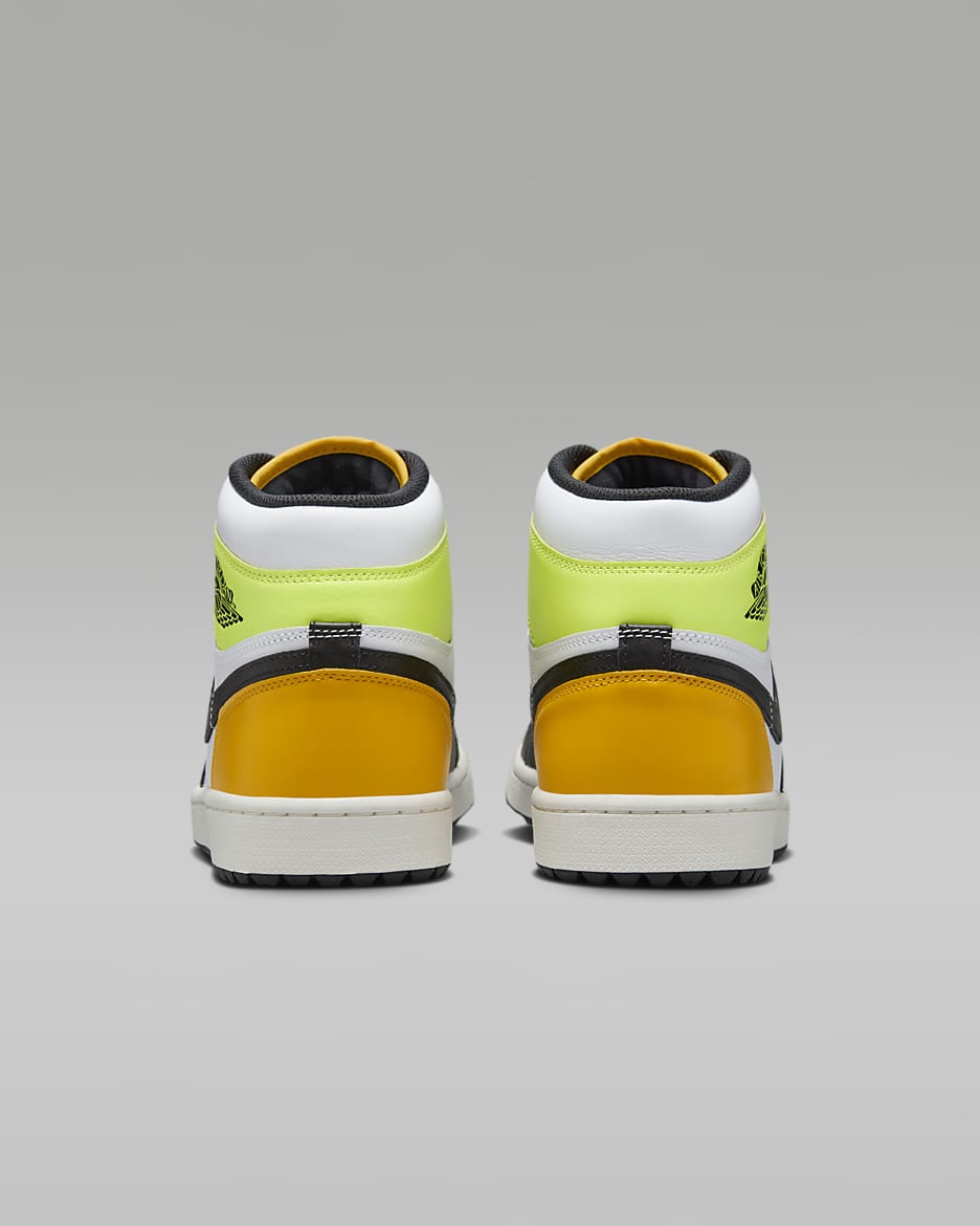 Ανδρικά παπούτσια γκολφ Air Jordan I High G - Λευκό/University Gold/Volt/Μαύρο