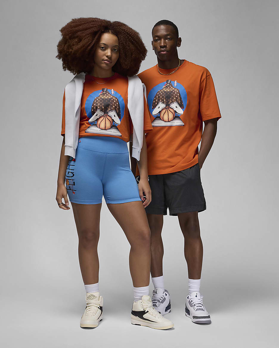 Playera para hombre Jordan Artist Series by Darien Birks - Naranja fogata