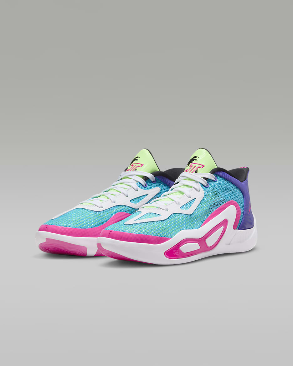 Tatum 1 Big Kids' Basketball Shoes - Lagoon Pulse/Psychic Purple/White/Pink Blast