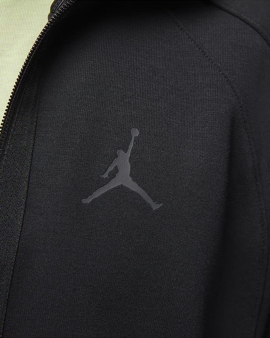 Sweat à capuche et zip en tissu Fleece Air Jordan Dri-FIT Sport pour homme - Noir/Noir