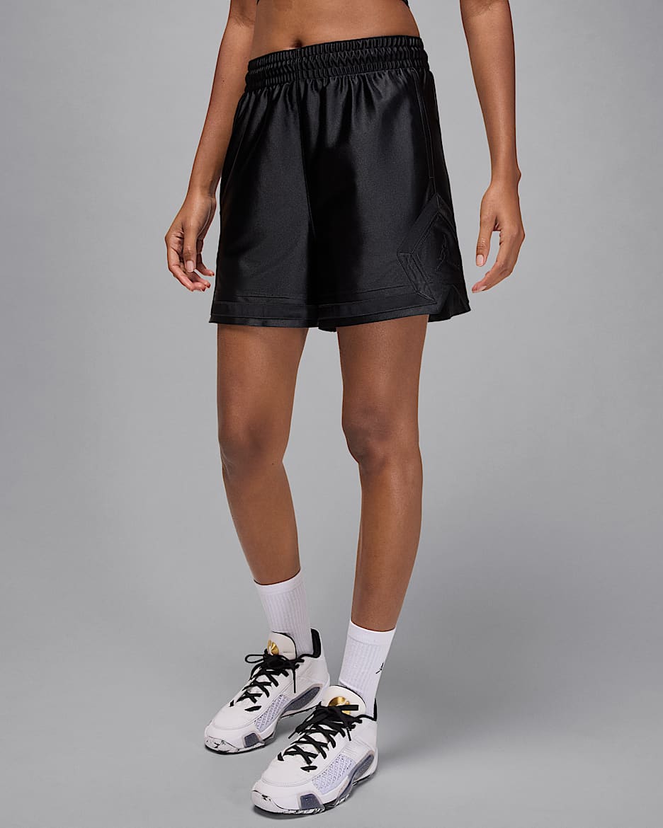 Jordan Sport Women's Dri-FIT 4" Diamond Shorts - Black/Black