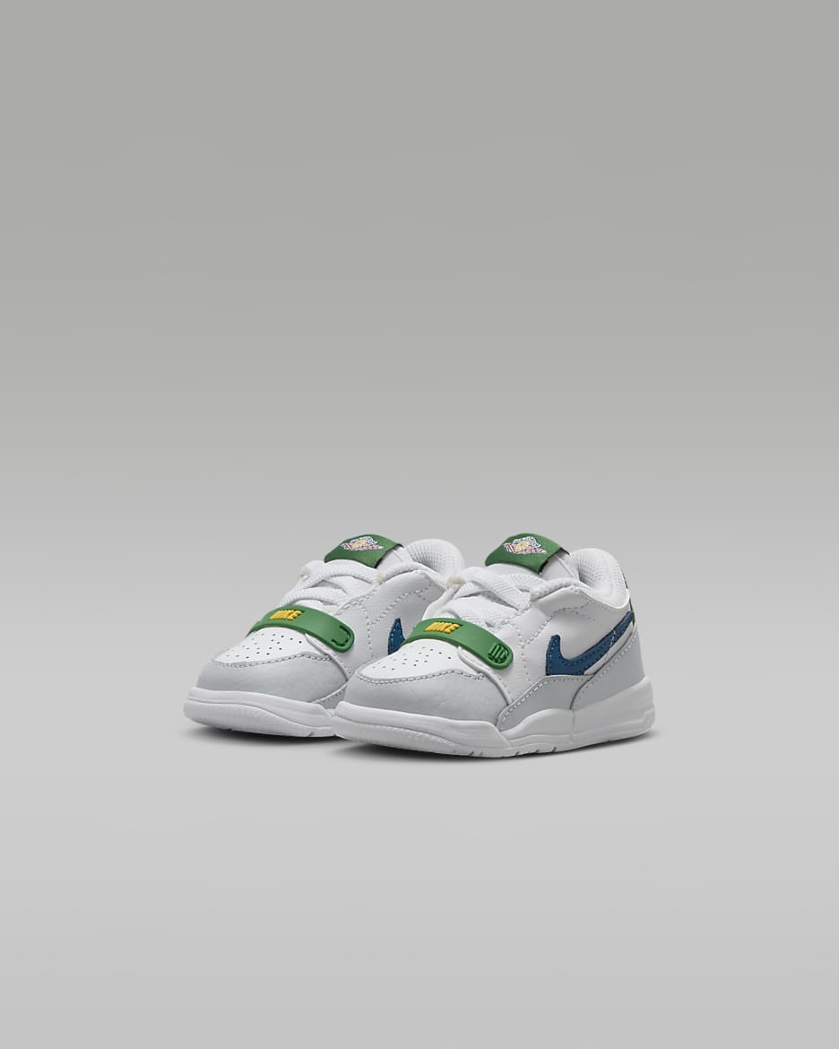 Jordan Legacy 312 Low Baby and Toddler Shoe - White/Wolf Grey/Pine Green/Industrial Blue